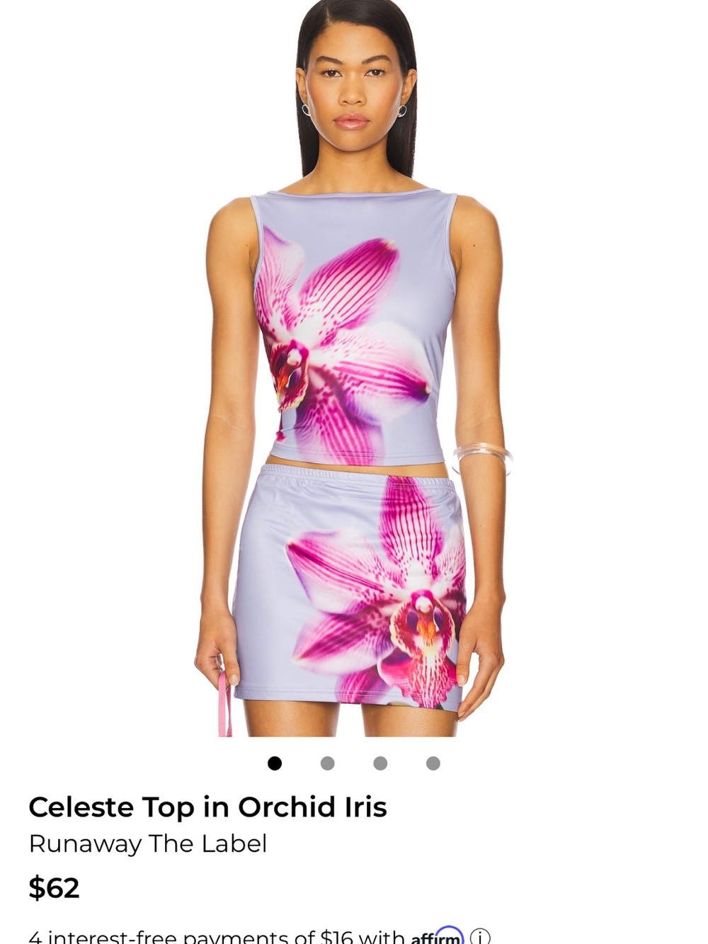 Runaway The Label Celeste Orchid Iris Tank Top - Lavender/Pink Floral